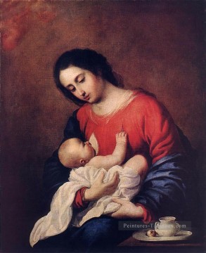  enfant Peintre - Madone avec Enfant Baroque Francisco Zurbaron